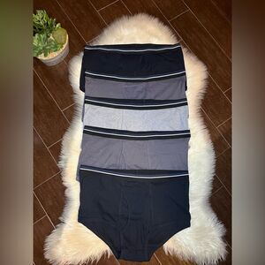 Amazon Essentials Men's Black/Gray/lt Gray Briefs Bundle (6) Sz 5XL